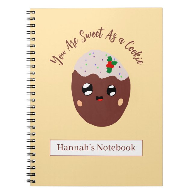 Cute Cookie Personalized Notebook (Front)