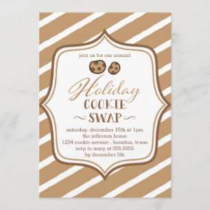 Cute Cookie Swap Holiday Party Invitation