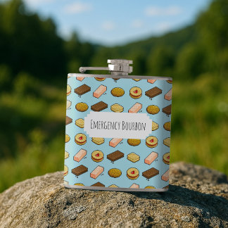 Cute Cookies Add Your Own Text Pixel Art Pattern Flask