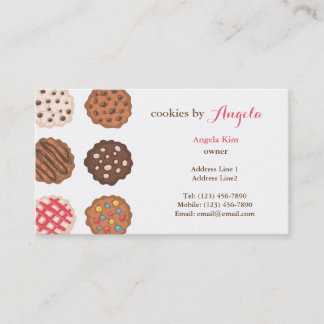Cute Cookies Cookie Business Bakery Business Card