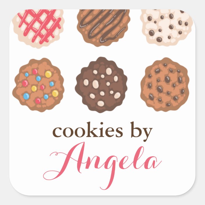 Cute Cookies Cookie Business Bakery Product Label Zazzle Com