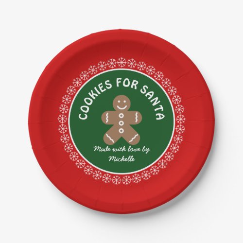Cute cookies for Santa plates with gingerbread man