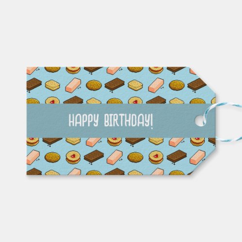 Cute Cookies Happy Birthday! Biscuit Pixel Pattern