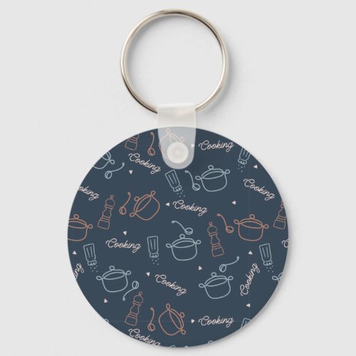 cute cooking kitchen tools pattern keychain