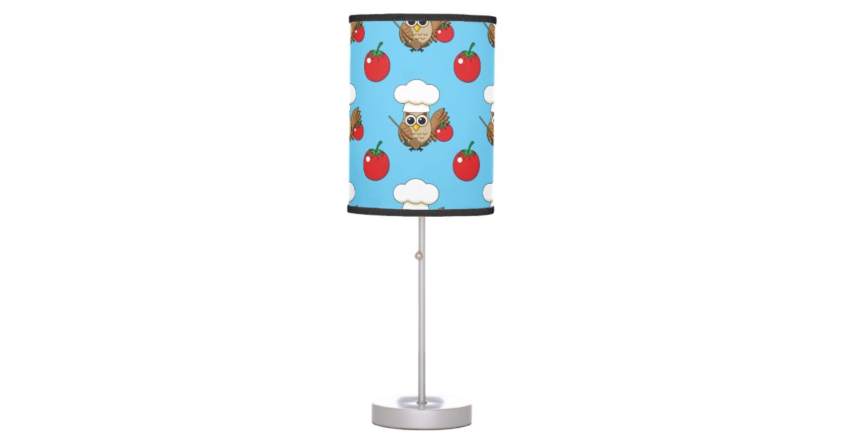 Cute Cooking Owl Cartoon Table Lamp