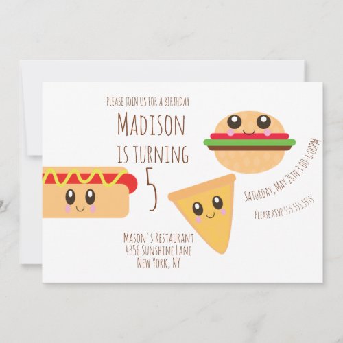 Cute Cookout  Birthday Party Invitation