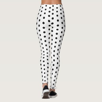 Vintage Black Polka Dot Women's Leggings