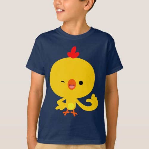 Cute Cool Cartoon Chicken Children T_Shirt
