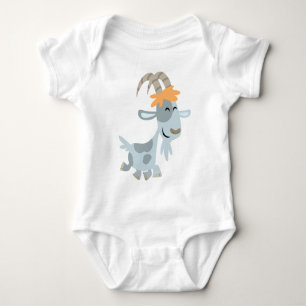 Cute Cool Cartoon  Goat Baby Apparel Bodysuit