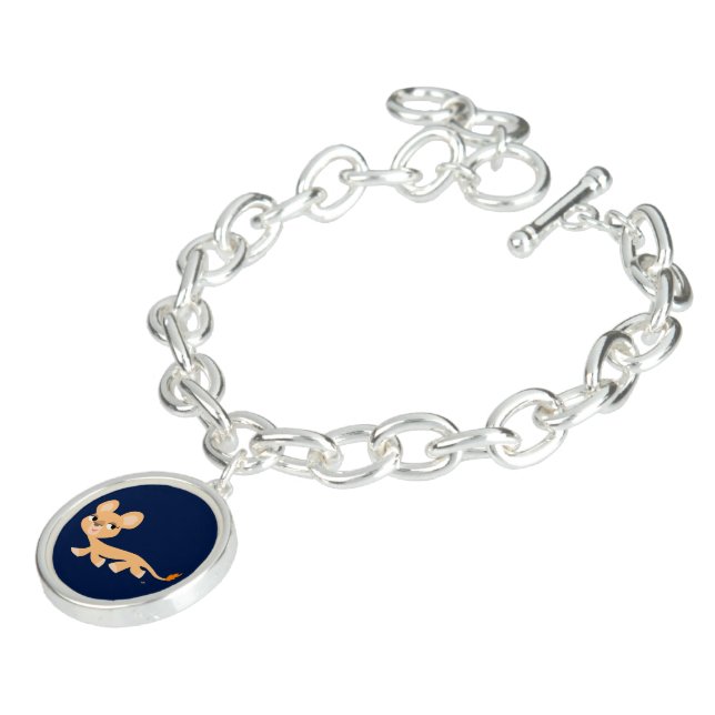 Cute Cool Cartoon Lioness Charm Bracelet (Side)