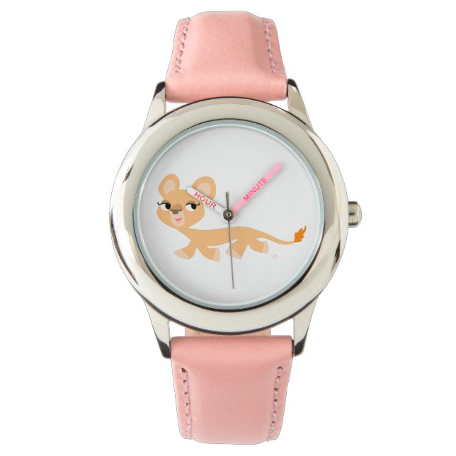 Cute Cool Cartoon Lioness Watch (Front)