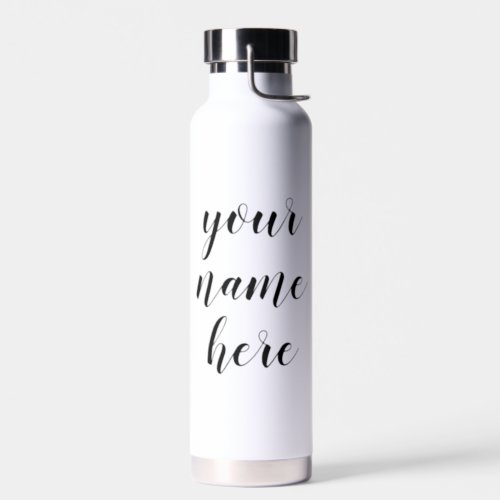 Cute Cool Custom Name Text Script Water Bottle