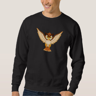 Cute Cool Flying Owl Bird Of Night Hooter Owlet Ow Sweatshirt