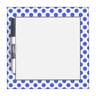 Cute, cool,  fun blue polka dots dry erase board. Dry-Erase board
