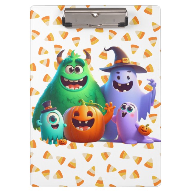 Cute  & Cool, Halloween Monsters   Clipboard (Front)