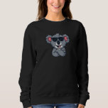 Cute Cool Happy Koala Bear with Sunglasses Wildlif Sweatshirt