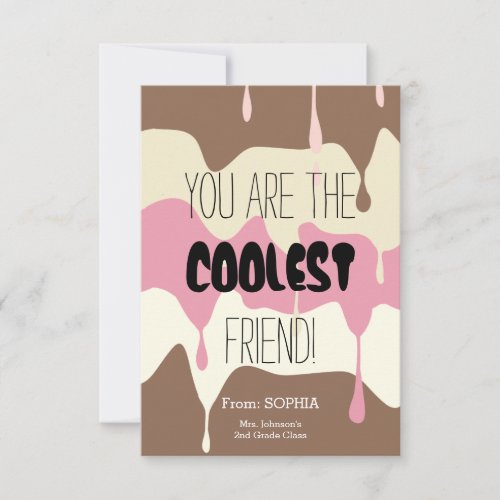 Cute Coolest Friend Classroom Valentines Day