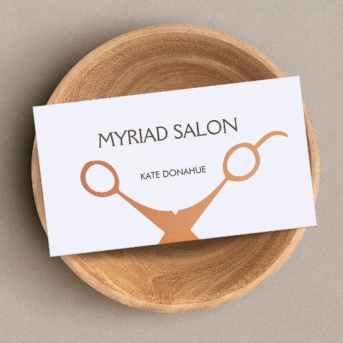 Cute Copper Scissors Hair Stylist Salon Lavender Business Card