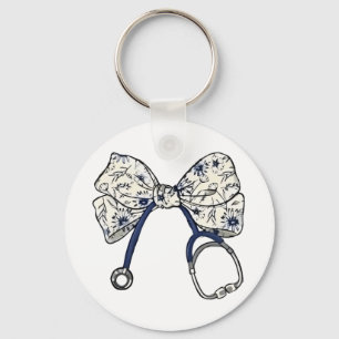Cute Coquette Bow Coquette Bow Nurse Nursing Keychain