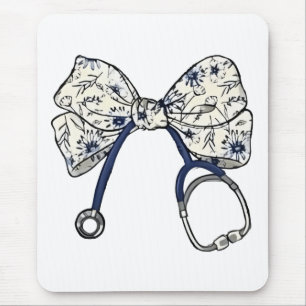 Cute Coquette Bow Coquette Bow Nurse Nursing Mouse Pad