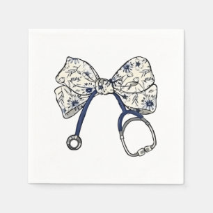 Cute Coquette Bow Coquette Bow Nurse Nursing Napkins