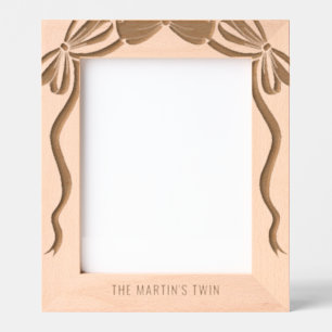 Cute Coquette Bow Laser Picture Engraved Frames