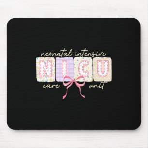 Cute Coquette Bow Spring Nicu Nurse Mouse Pad