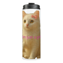 Cute Coquette Cat I'm Just a Girl Aesthetic 