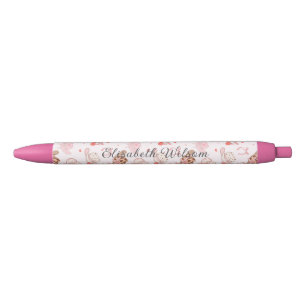 Cute Coquette Cowgirl Hat Cherry Bow Monogram Pen