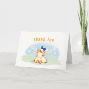 Cute Coquette Silly Goose Daisy Flower Baby Shower Thank You Card