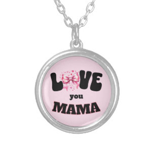 Cute Coquette Word Love Silver Plated Necklace