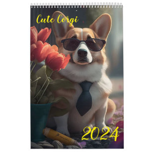 Cute Corgi. 2024 Calendar