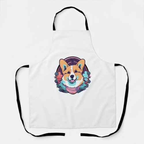 Cute corgi   apron