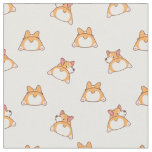 Cute Corgi Behinds Pattern Fabric