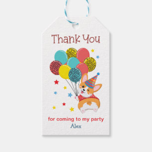 Cute Corgi Birthday Thank You Gift Tag