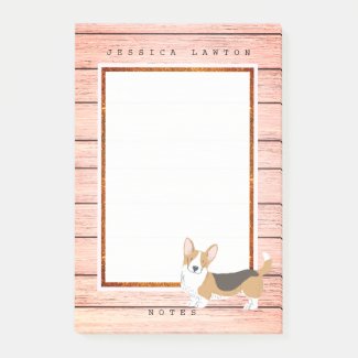 Cute Corgi Boardwalk Notes