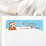 Cute Corgi Christmas Return Address Label<br><div class="desc">A cute Corgi illustration decorates these Christmas return address labels.</div>