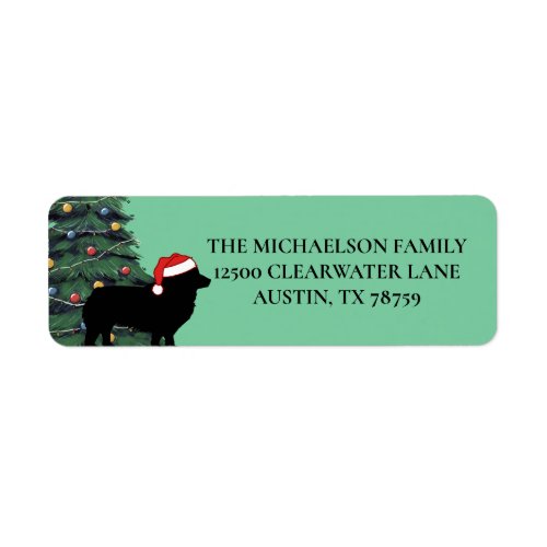 Cute Corgi Christmas Tree Holiday Return Address Label