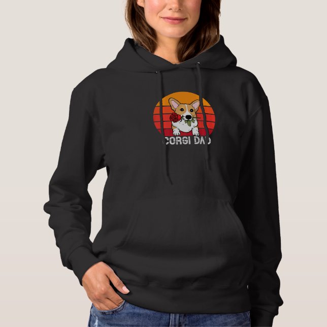 Cute Corgi Dad   Hoodie (Front)