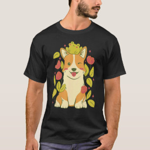Cute Corgi Dog And Frog T-Shirt