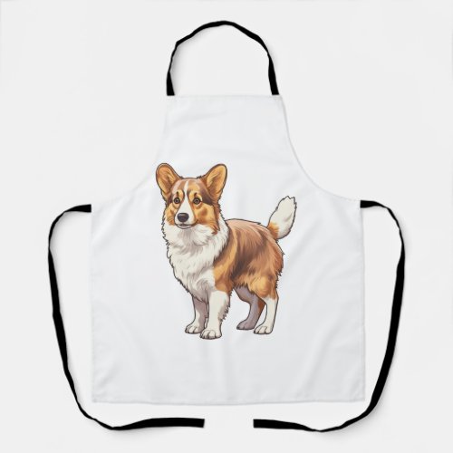 Cute Corgi Dog   Apron