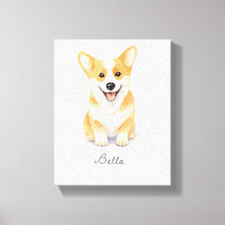 Cute Corgi Dog Canvas Print