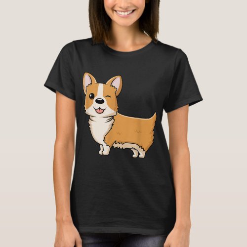 Cute Corgi Dog _ Cartoon Dog Lover Royal Pet T_Shirt