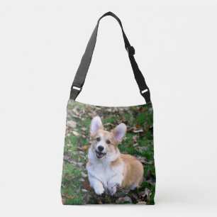 Cute Corgi Dog Leaping Crossbody Bag