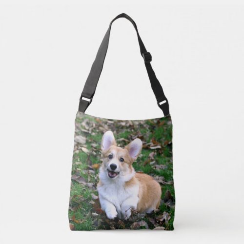 Cute Corgi Dog Leaping Crossbody Bag