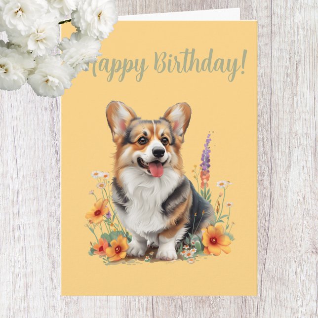 Cute Corgi Dog Lover Birthday Card (Creator Uploaded)