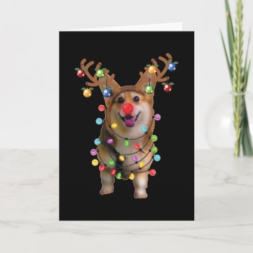 Cute Corgi Dog Lover Funny Christmas Holiday Gifts Card