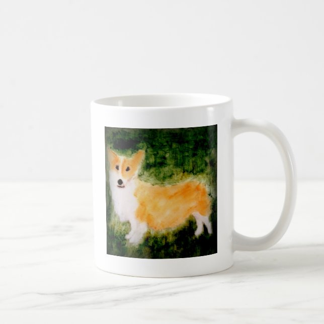 Cute Corgi Dog Painting Coffee Mug (Right)
