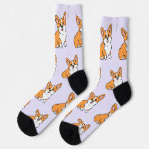 Cute Corgi Dog Pattern Socks