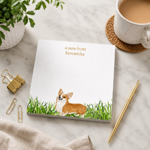 Cute Corgi Dog Personalized Notepad